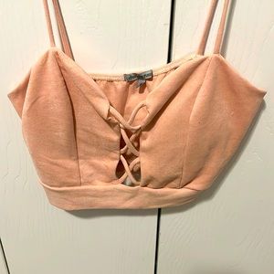 Charlotte Russe large pink crop top